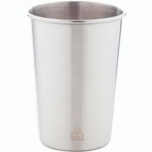 Becher aus recyceltem Edelstahl Redisha Mono (silber) (Art.-Nr. CA924805)