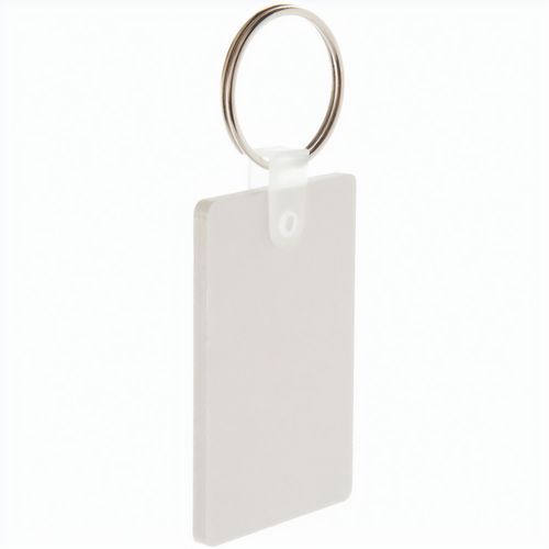 Schlüsselanhänger Foamy D (Art.-Nr. CA931433) - Rechteckiger Schlüsselanhänger aus PVC...