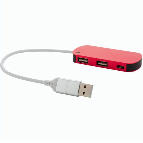 USB Hub Raluhub (Art.-Nr. CA937186) - USB-Hub aus recyceltem Aluminium und...