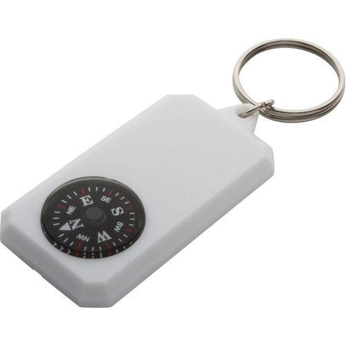 Schlüsselanhänger mit Kompass Magellan (Art.-Nr. CA939571) - Schlüsselanhänger aus Kunststoff m...