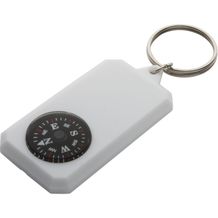 Schlüsselanhänger mit Kompass Magellan (weiß) (Art.-Nr. CA939571)