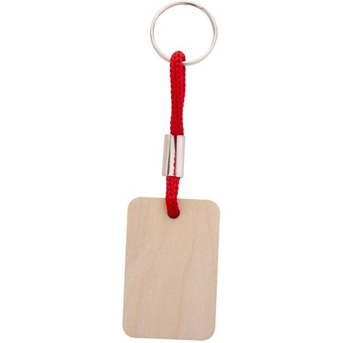 Individueller Schlüsselanhänger Woody Plus D (Art.-Nr. CA940757) - Rechteckiger Schlüsselanhänger aus Bir...