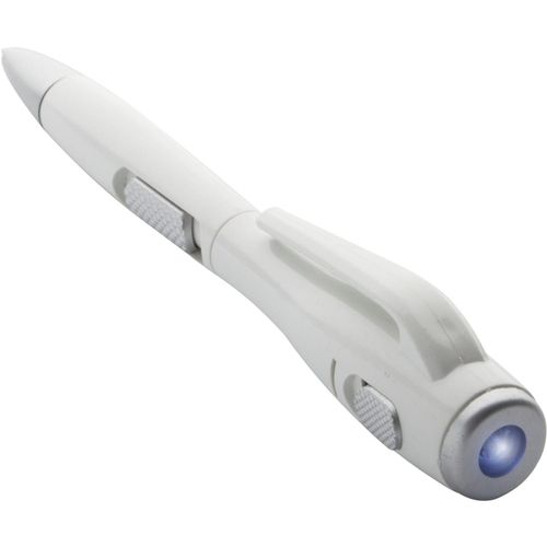 Kugelschreiber mit Licht Senter (Art.-Nr. CA950671) - Kugelschreiber mit LED-Taschenlampe,...