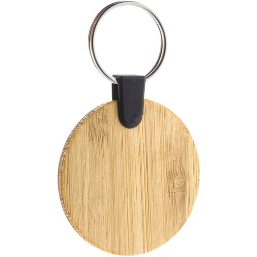 Bambus-Schlüsselanhänger, rund Bambry (Art.-Nr. CA961522) - Schlüsselanhänger aus Bambus-Sperrholz...