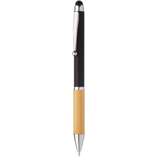 Touchpen mit Kugelschreiber Bollys (Art.-Nr. CA968371) - Dreh-Kugelschreiber/Touchpen mit Bambus-...
