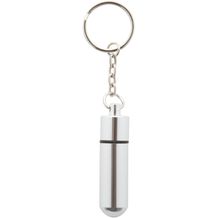 Schlüsselanhänger mit Pillenbox Alumpill (silber) (Art.-Nr. CA980055)