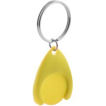 Schlüsselanhänger mit Einkaufswagen-Chip Nelly (gelb) (Art.-Nr. CA986476)