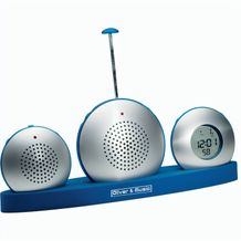 Radiowecker mit Diktiergerät Reath (silber, blau) (Art.-Nr. CA995491)