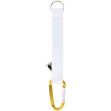 Individueller Schlüsselanhänger Subiner RPET (gelb, weiß) (Art.-Nr. CA997179)