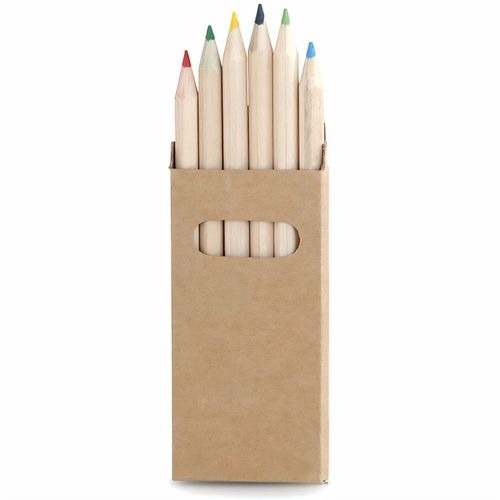 Bleistiftbox Girls (Art.-Nr. CA002597) - Set aus 6 Buntstiften in einer Schachtel...