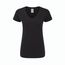 Frauen Farbe T-Shirt Iconic V-Neck (Schwarz) (Art.-Nr. CA103890)