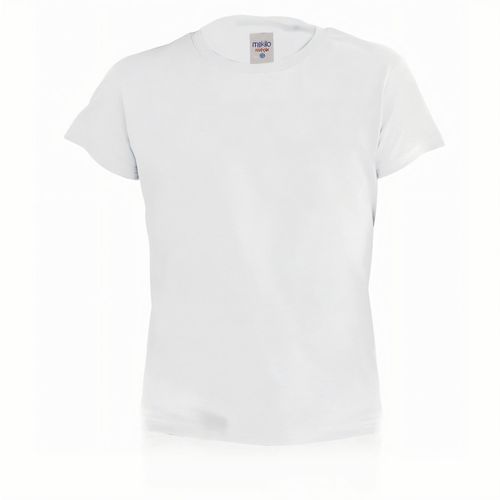 Kinder Weiß T-Shirt Hecom (Art.-Nr. CA114437) - T-Shirt für Kinder aus 100 % Baumwoll...