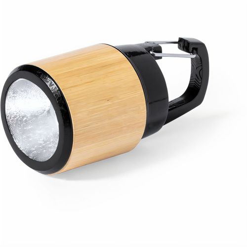 Lampe Gus (Art.-Nr. CA125676) - Taschenlampe aus Bambus mit Karabiner...