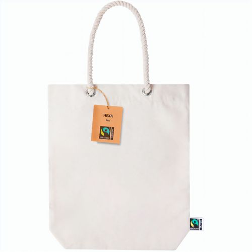 Tasche Hexa Fairtrade (Art.-Nr. CA128765) - Natur Linie Tasche aus 100% Baumwolle...