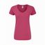 Frauen Farbe T-Shirt Iconic V-Neck (fuchsie) (Art.-Nr. CA129651)