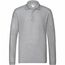 Erwachsene Polo-Shirt Premium Long Sleeve (Grau) (Art.-Nr. CA140486)