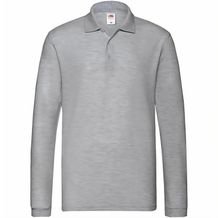 Erwachsene Polo-Shirt Premium Long Sleeve (Grau) (Art.-Nr. CA140486)