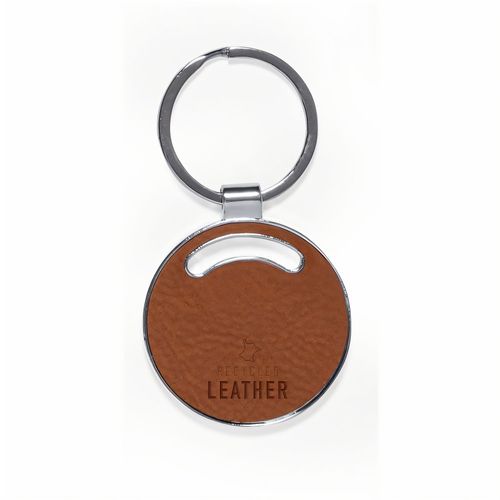 Schlüsselanhänger Fostel (Art.-Nr. CA187134) - Schlüsselanhänger aus recyceltem Leder...