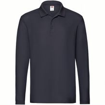 Erwachsene Polo-Shirt Premium Long Sleeve (Marine blau) (Art.-Nr. CA204778)