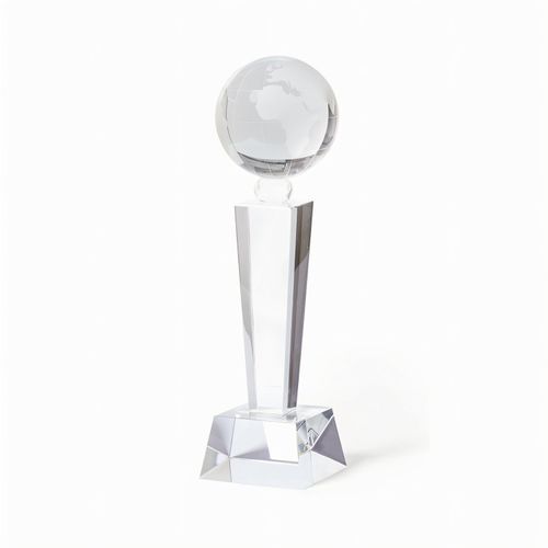Pokal Nigrum (Art.-Nr. CA214690) - Trophäe aus dickem Glas mit Weltkugel-D...