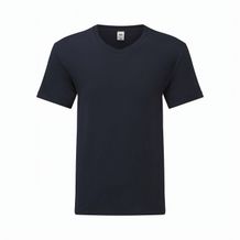 Erwachsene Farbe T-Shirt Iconic V-Neck (dunkel marineblau) (Art.-Nr. CA256340)