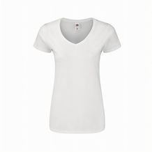 Frauen Weiß T-Shirt Iconic V-Neck (Weiss) (Art.-Nr. CA326608)