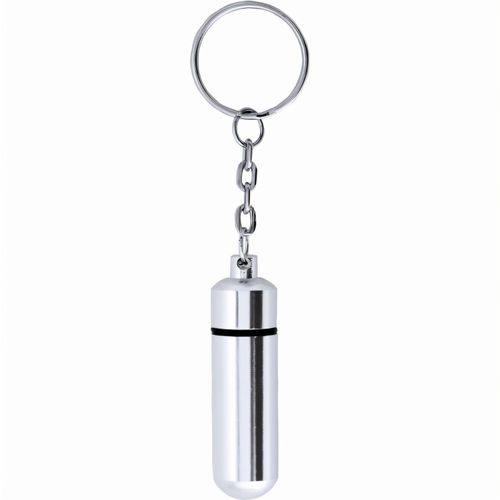 Schlüsselanhänger Pillendose Alumpill (Art.-Nr. CA329626) - Diskret gestalteter Pillenetui-Schlüsse...
