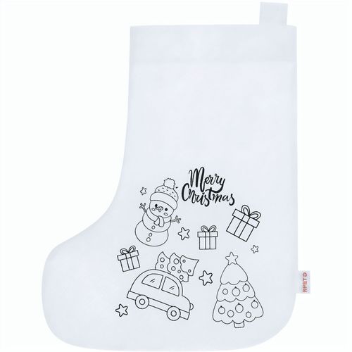 Socken Mordy (Art.-Nr. CA462502) - RPET-Vliesstoffsocke in Weiß, speziel...