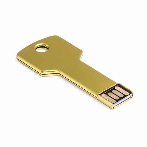 USB Speicher Fixing 16GB (Art.-Nr. CA508312) - USB-Stick in Schlüssel-Form aus glänze...
