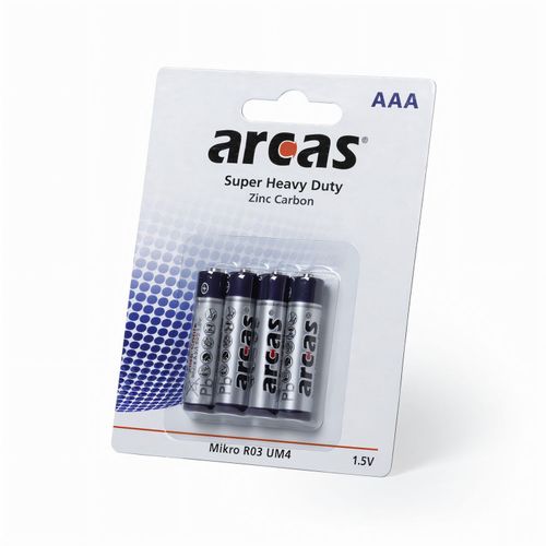Blister 4 Batterien 1,5V AAA/ R03 (Art.-Nr. CA522560) - Blisterpackung mit 4 x 1,5 V Salzbatteri...