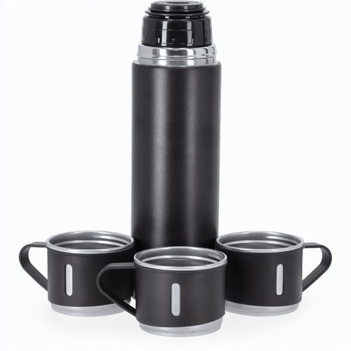 Set Melbir (Art.-Nr. CA590957) - Set aus Thermosflasche und 3 Tassen aus...