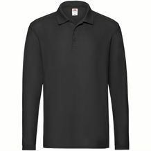 Erwachsene Polo-Shirt Premium Long Sleeve (Schwarz) (Art.-Nr. CA612282)