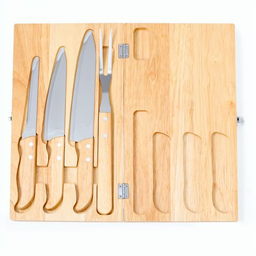 Messer Set Bergin (Art.-Nr. CA642838) - Messerset aus Naturholz und Edelstahl,...