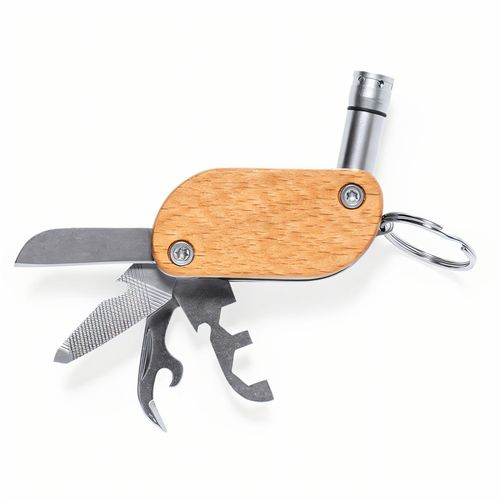Multiwerkzeug Schlüsselanhänger Polty (Art.-Nr. CA677149) - Praktischer Multi-Tool-Schlüsselanhäng...