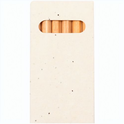 Samen Bleistiftbox Delar (Art.-Nr. CA740817) - Set aus 6 Bleistiften in einer natürlic...