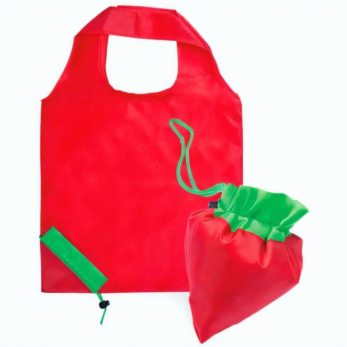 Faltbare Tasche Corni (Art.-Nr. CA792808) - Faltbare Tasche mit lustigem Fruchtdesig...