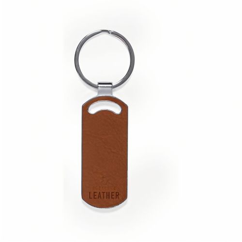Schlüsselanhänger Fostel (Art.-Nr. CA815915) - Schlüsselanhänger aus recyceltem Leder...