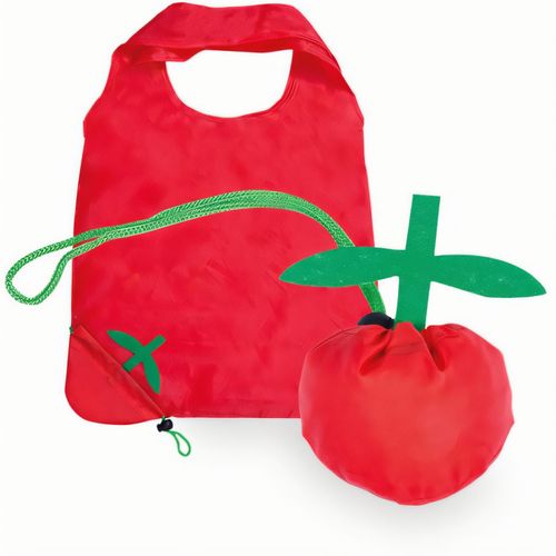 Faltbare Tasche Corni (Art.-Nr. CA886092) - Faltbare Tasche mit lustigem Fruchtdesig...