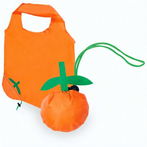 Faltbare Tasche Corni (Art.-Nr. CA911208) - Faltbare Tasche mit lustigem Fruchtdesig...