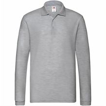 Erwachsene Polo-Shirt Premium Long Sleeve (Grau) (Art.-Nr. CA926318)