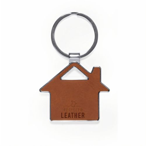 Schlüsselanhänger Fostel (Art.-Nr. CA971926) - Schlüsselanhänger aus recyceltem Leder...