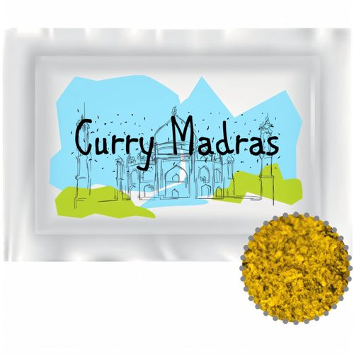 Gewürzmischung Curry Madras, ca. 4g, Portionstüte (Art.-Nr. CA031120) - Portionstüte aus weißer Folie oder tra...