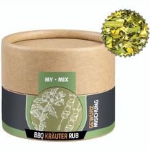 Gewürzmischung BBQ Kräuter Rub, ca. 28g, Biologisch abbaubare Eco Pappdose Mini (individualisierbar) (Art.-Nr. CA059234)