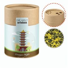 Gewürzmischung Orangen-Pfeffer, ca. 75g, Biologisch abbaubarer Eco Pappstreuer Midi (individualisierbar) (Art.-Nr. CA114671)