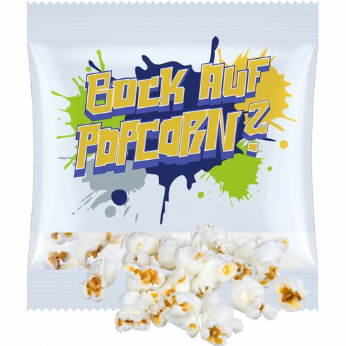 Popcorn salzig, ca. 10g, Maxi-XL-Tüte (Art.-Nr. CA144501) - Maxi-XL-Tüte aus weißer Folie oder tra...
