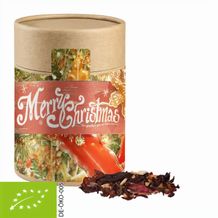 Bio Weihnachts Früchtetee, ca. 140g, Biologisch abbaubare Eco Pappdose Maxi (individualisierbar) (Art.-Nr. CA145019)