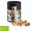 Bio Zimt-Mandel Vanille-Cashew Mix, ca. 80g, Biologisch abbaubare Eco Pappdose Midi schwarz (individualisierbar) (Art.-Nr. CA146600)