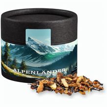 Omas Bratäpfelchen Tee, ca. 25g, Biologisch abbaubare Eco Pappdose Mini schwarz (individualisierbar) (Art.-Nr. CA218856)