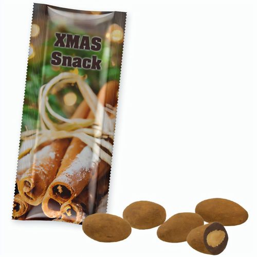 Schokomandeln mit Zimt, ca. 25g, Snack Stick (Art.-Nr. CA247910) - Snack Stick aus weißer Folie oder trans...