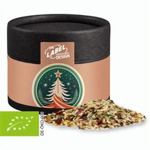 Bio Weihnachts Gewürzmischung Braten, ca. 30g, Biologisch abbaubare Eco Pappdose Mini schwarz (individualisierbar) (Art.-Nr. CA327252)